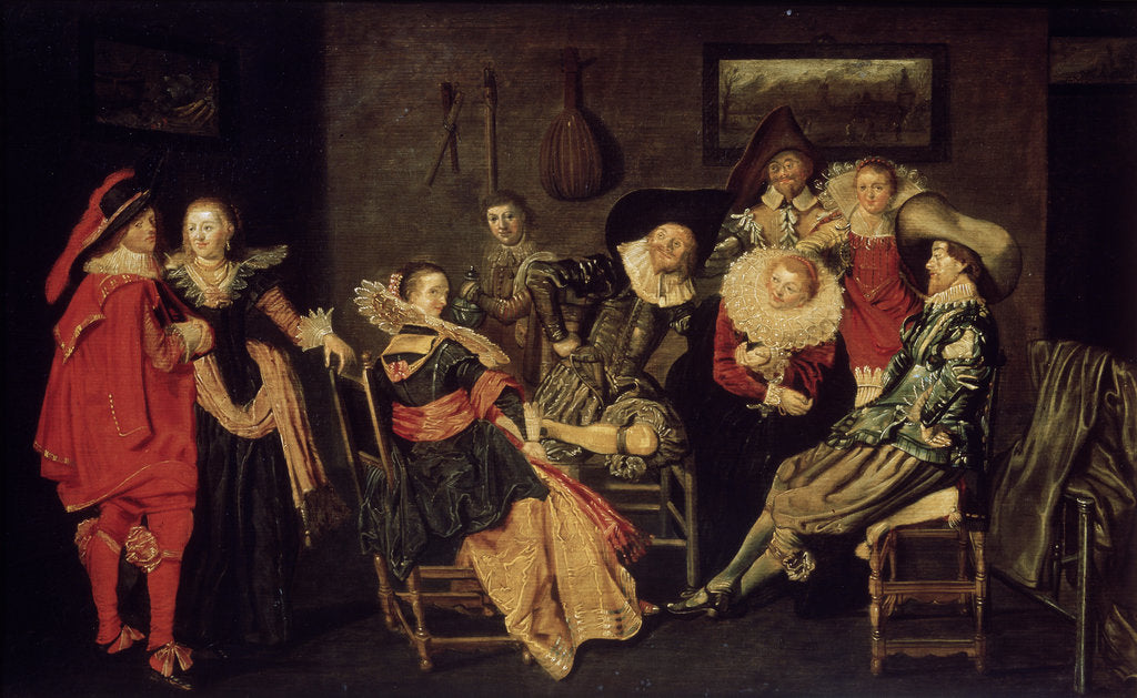 Detail of The Merry Company, 17th century by Dirck Hals