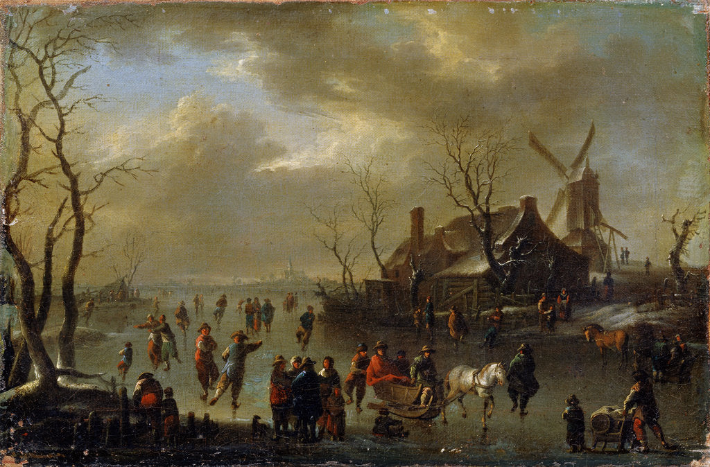 Detail of Winter Landscape, 17th century by Klaes Molenaer