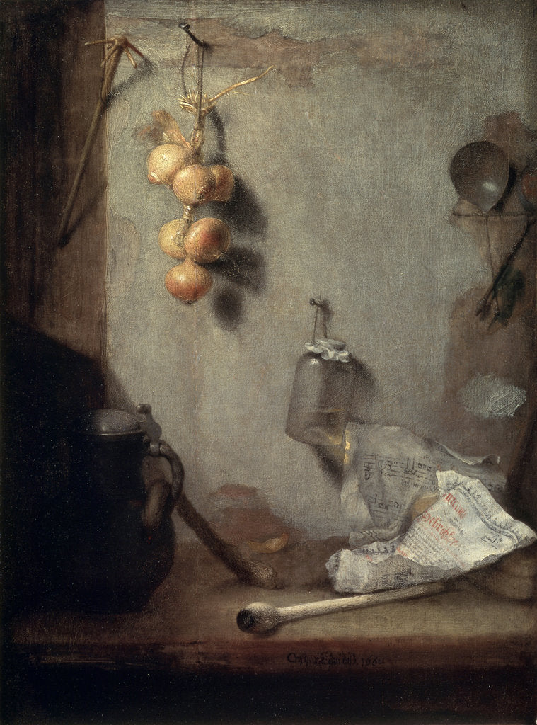 Detail of Still life, 1660 by Christoph Paudiss