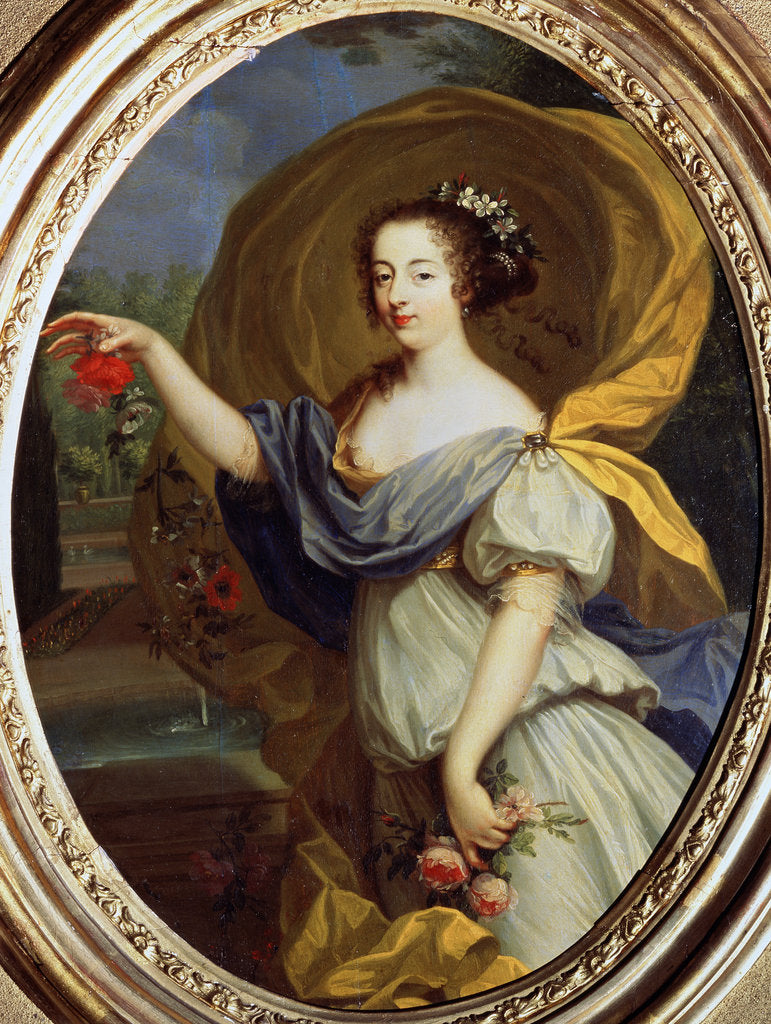 Detail of Portrait of Duchess de la Valliere as Flora, 17th century. by Pierre Mignard