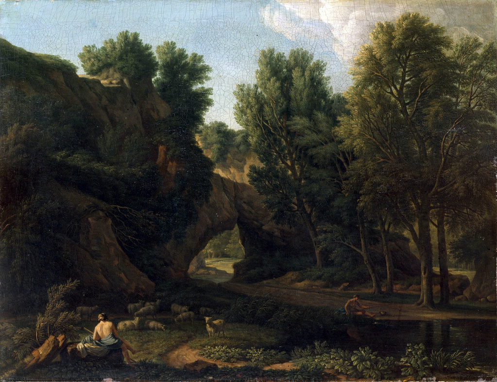 Detail of Landscape, late 17th or early 18th century by Isaac de Moucheron