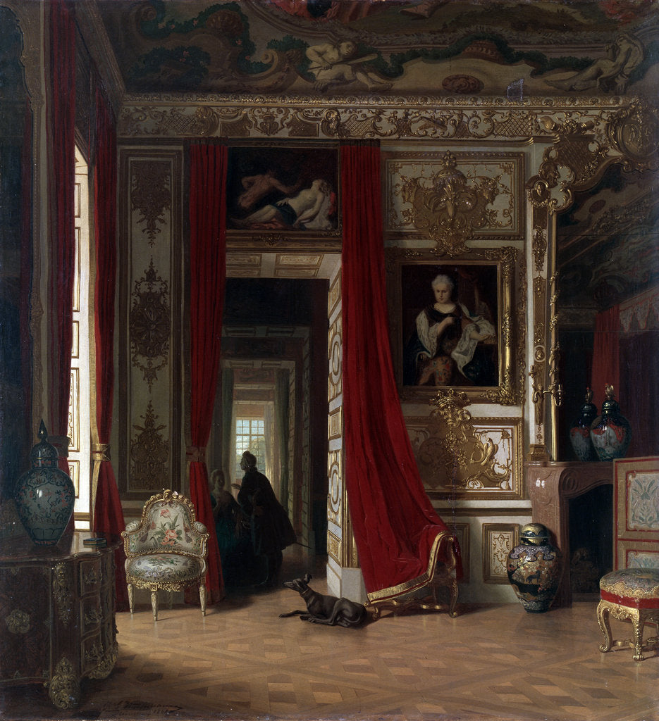 Detail of Interior, early 19th century by Carl Friedrich Zimmermann