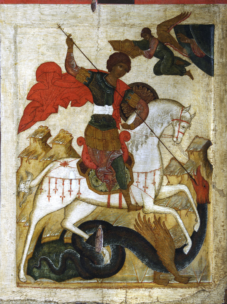 Detail of Saint George and the Dragon, early 16th century by Anonymous