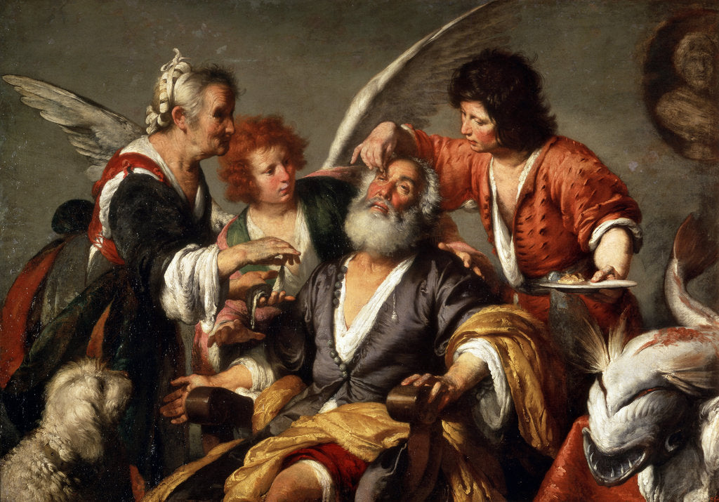 Detail of The Healing of Tobit, c1635. by Bernardo Strozzi