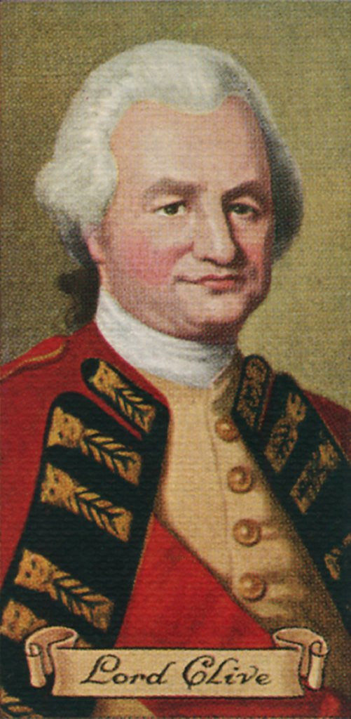 Detail of Lord Robert Clive, taken from a series of cigarette cards by Anonymous