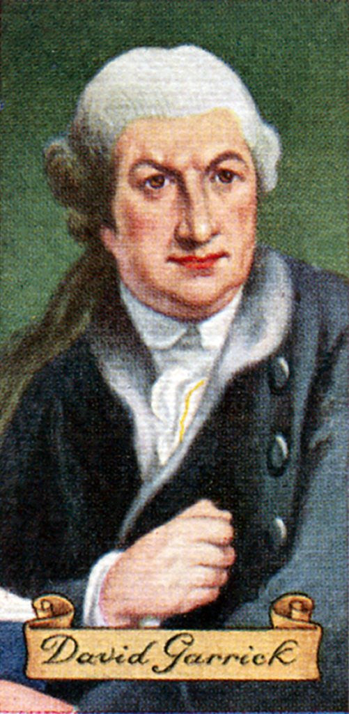 Detail of David Garrick, taken from a series of cigarette cards by Anonymous