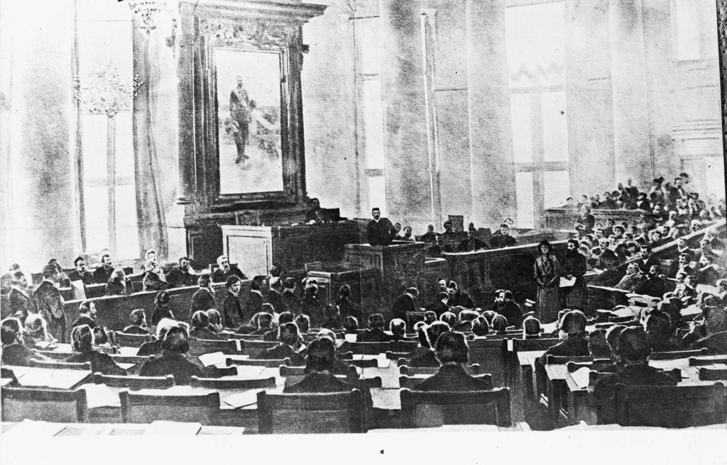 Detail of First Imperial Duma in session on 1917 March 17, 1917 by Anonymous