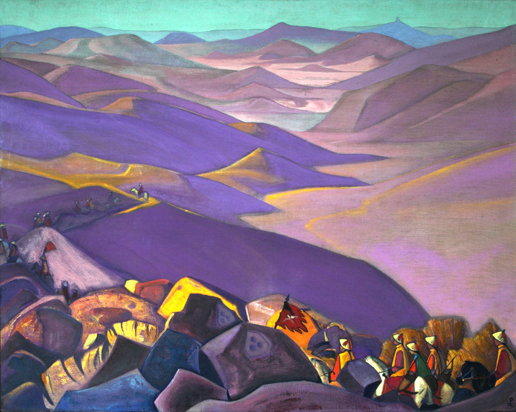 Detail of Mongolia. Genghis Khans Campaign, 1937-1938 by Nicholas Roerich