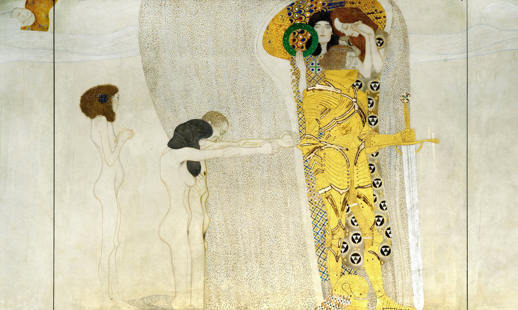 Detail of The Beethoven Frieze, Detail: Knight in Shining Armor, 1902 by Gustav Klimt