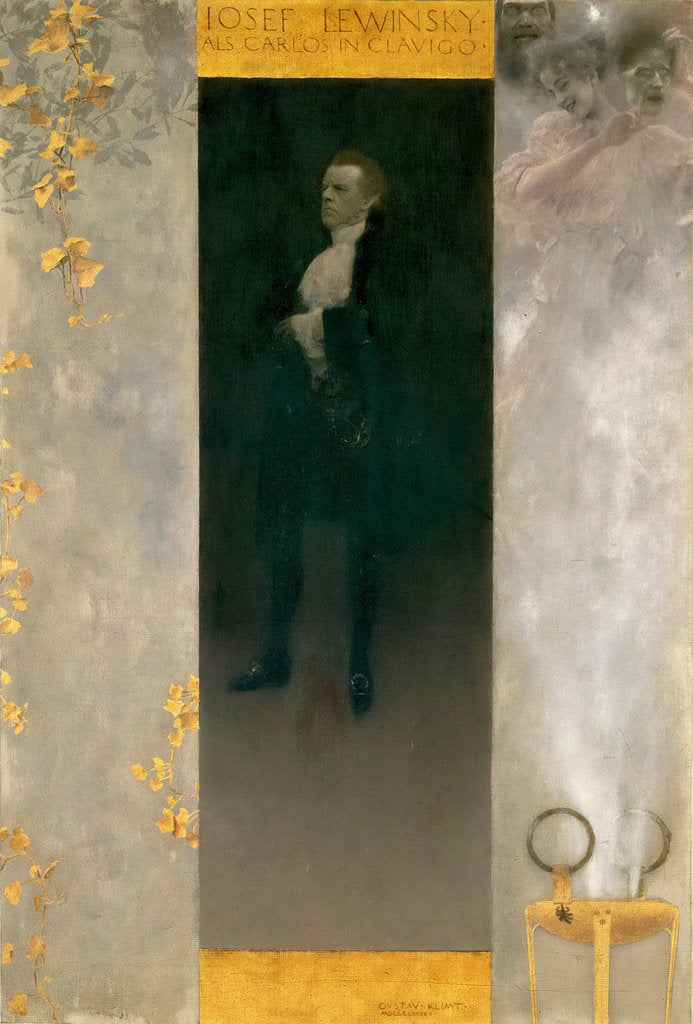 Detail of Actor Josef Lewinsky as Carlos, 1895 by Gustav Klimt