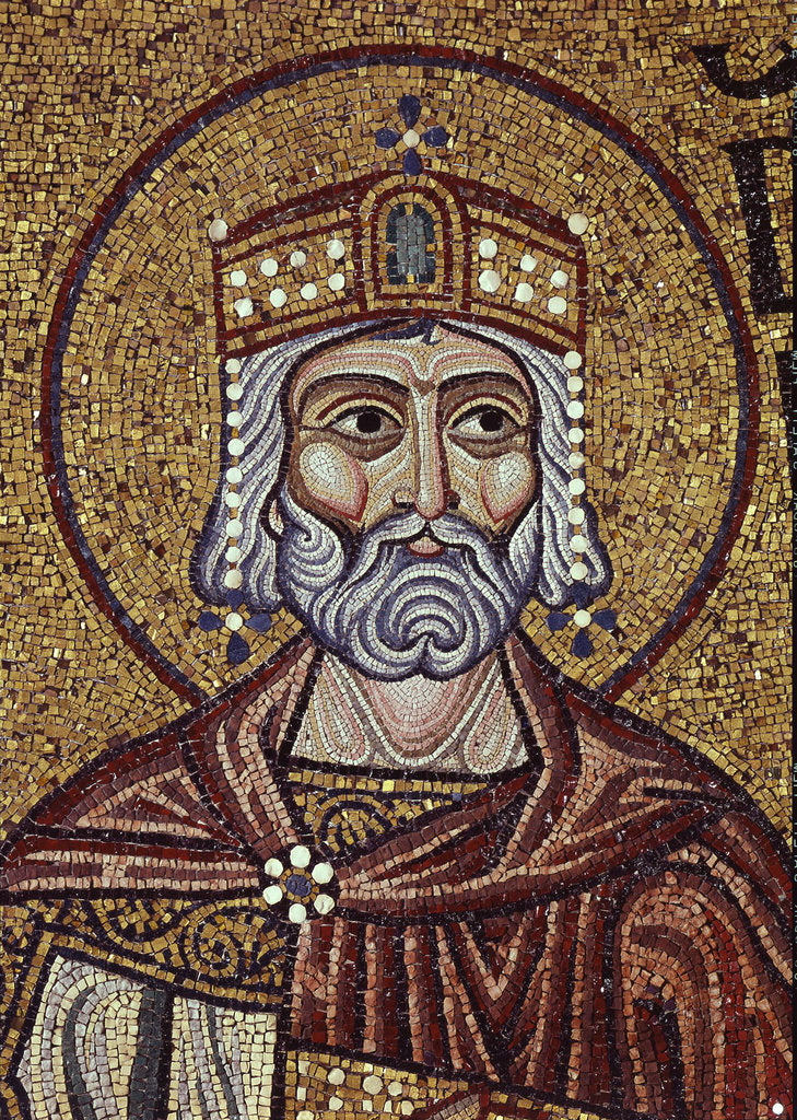 Detail of King David (Detail of Interior Mosaics in the St. Marks Basilica), 12th century by Byzantine Master