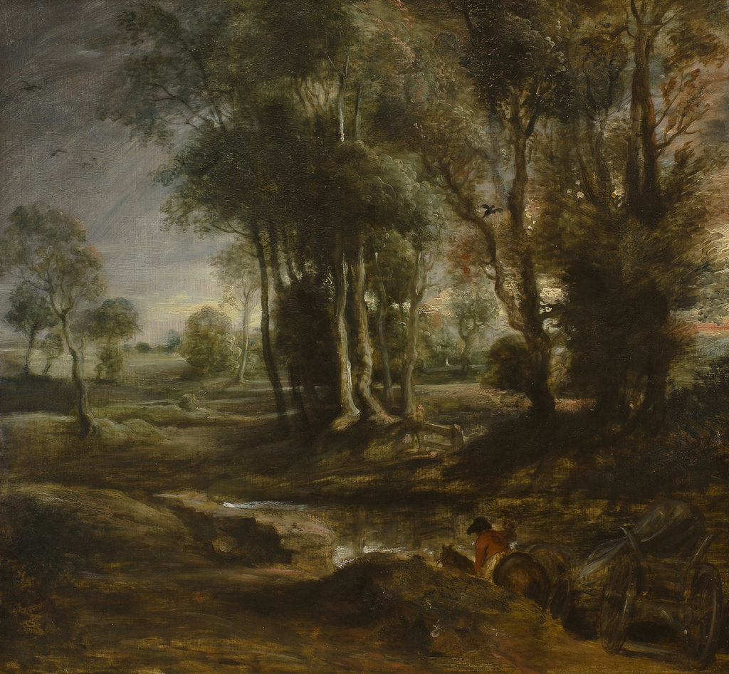 Detail of Evening Landscape with Timber Wagon, 1630-1640 by Pieter Paul Rubens