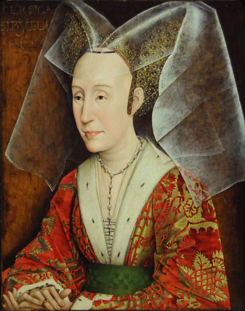 Detail of Portrait of Isabella of Portugal, wife of Philip III Duke of Burgundy, ca 1450-1475 by Rogier van der Weyden