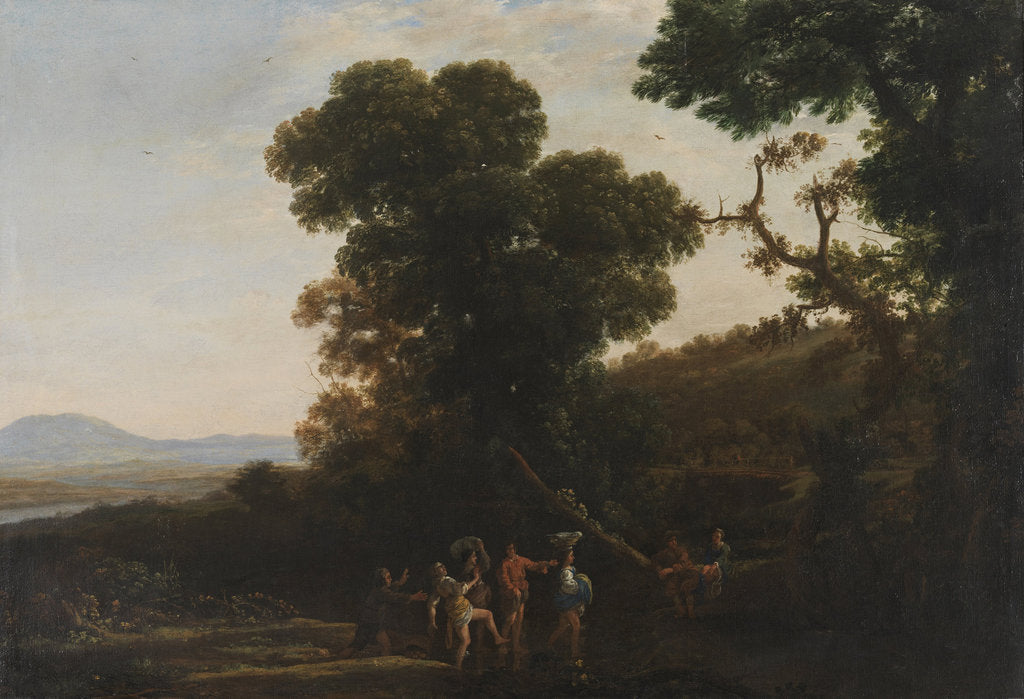 Detail of Landscape with Figures Wading Through a Stream, 1636-1637 by Claude Lorrain