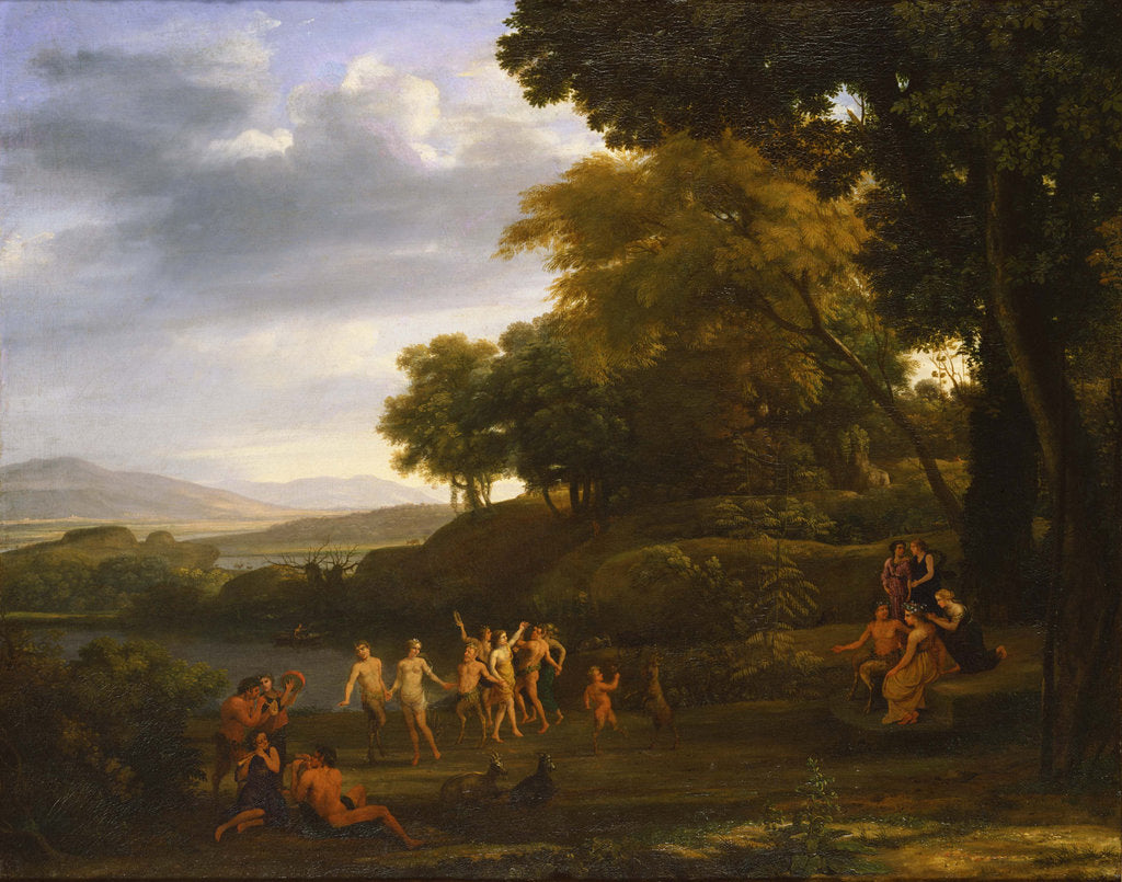 Detail of Landscape with Dancing Satyrs and Nymphs, 1646 by Claude Lorrain