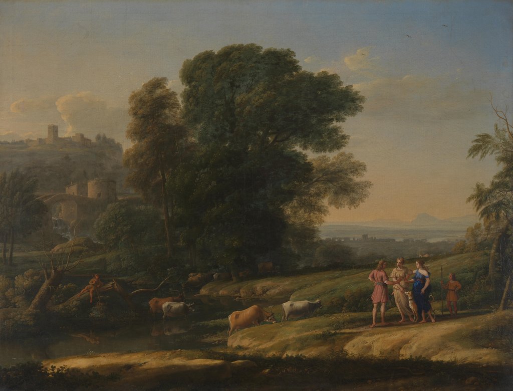 Detail of Landscape with Cephalus and Procris reunited by Diana, 1645 by Claude Lorrain