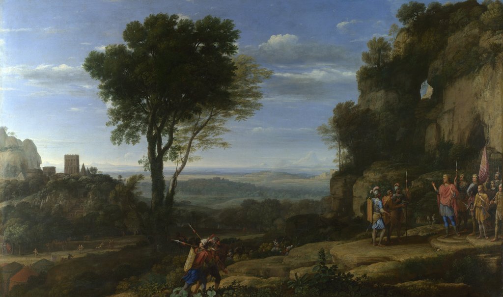 Detail of Landscape with David at the Cave of Adullam, 1658 by Claude Lorrain