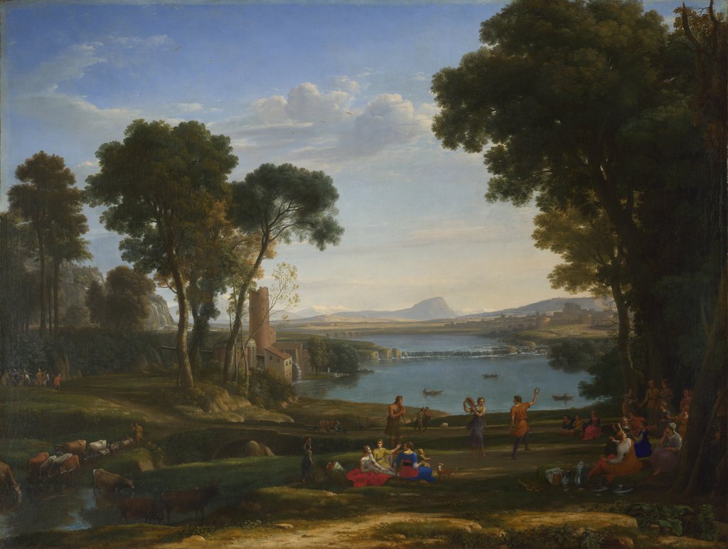 Detail of Landscape with the Marriage of Isaac and Rebecca, 1648 by Claude Lorrain