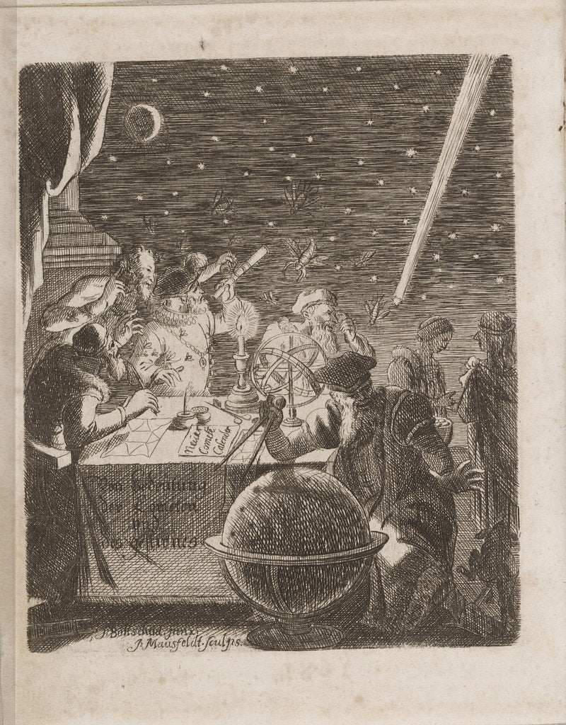 Detail of Observing the Heavens in the Age of Galileo by Pierre Petit