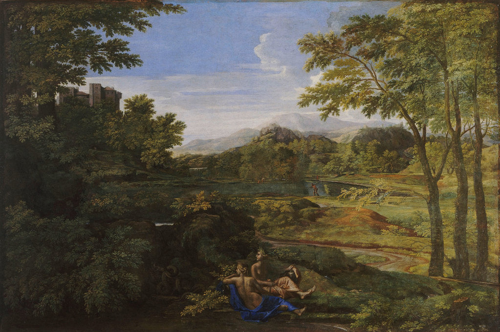 Detail of Landscape with two Nymphs and a Snake, ca 1659 by Nicolas Poussin