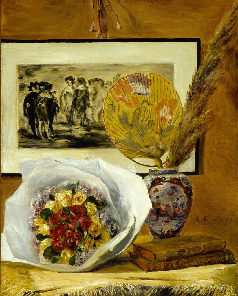 Detail of Still Life with Bouquet, 1871 by Pierre Auguste Renoir