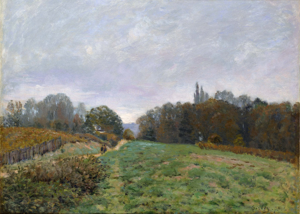 Detail of Landscape at Louveciennes, 1873 by Alfred Sisley