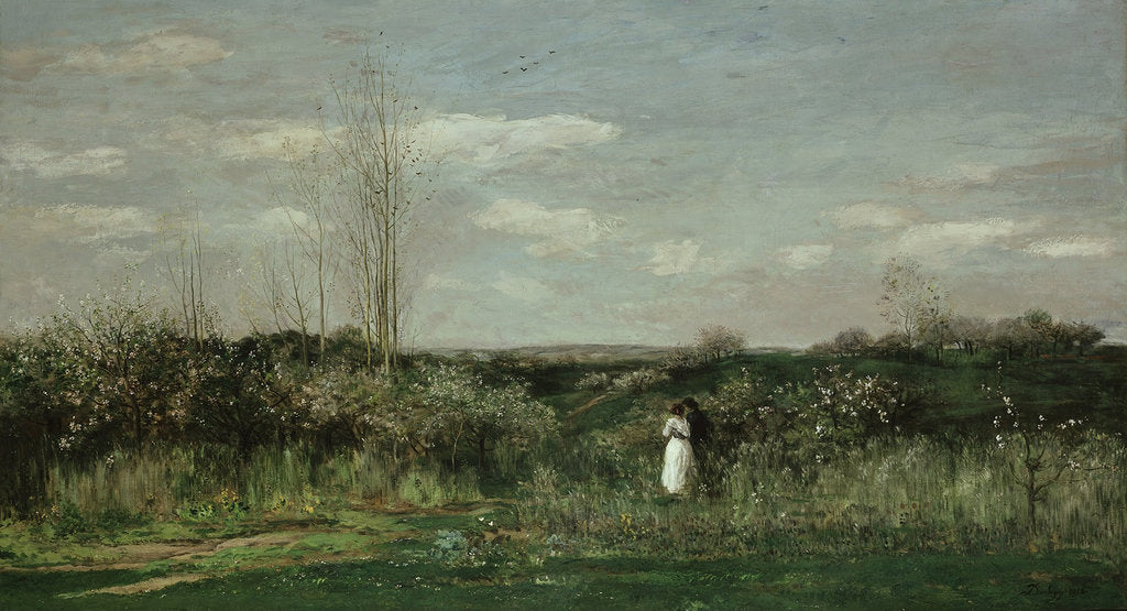 Detail of Spring Landscape, 1862 by Charles-François Daubigny