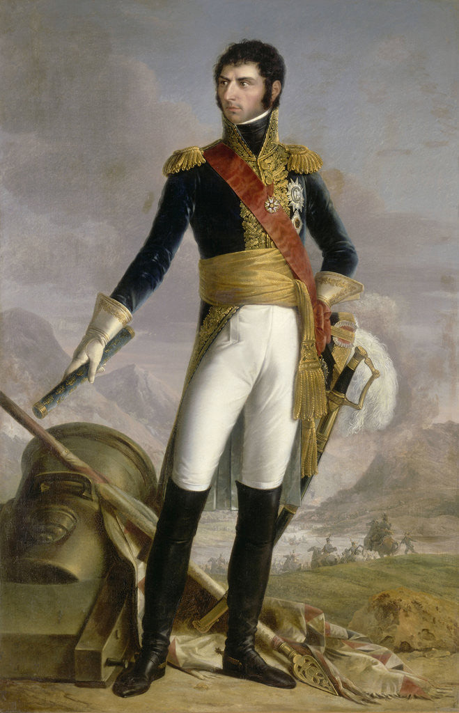 Detail of Portrait of Jean Baptiste Jules Bernadotte (1763-1844), Marshal of France, King of Sweden and Norway by Joseph Nicolas Jouy