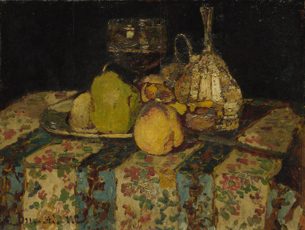 Detail of Still Life: Fruit, c. 1880 by Adolphe-Thomas-Joseph Monticelli