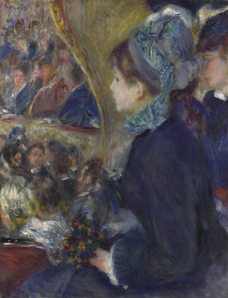 Detail of At the Theatre (La Première Sortie), 1876-1877 by Pierre Auguste Renoir