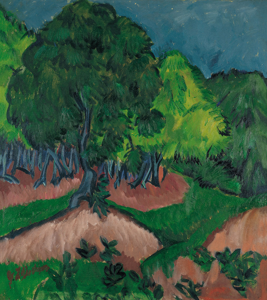 Detail of Landscape with Chestnut Tree, 1913 by Ernst Ludwig Kirchner