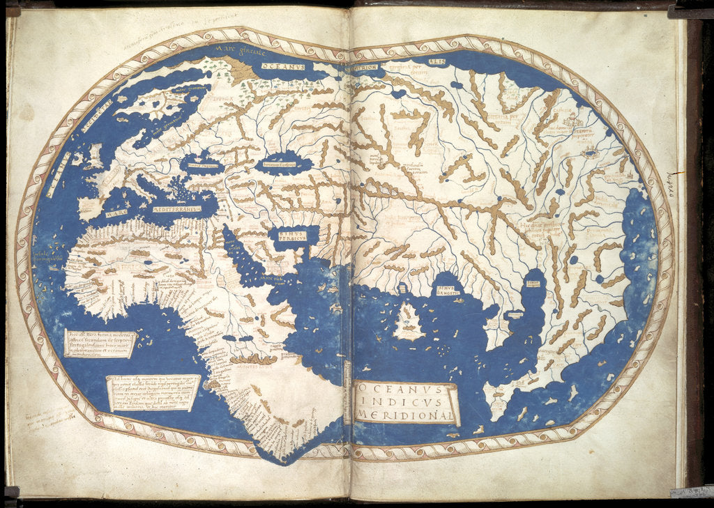 Detail of Map of the world, c. 1490 by Henricus Martellus Germanus