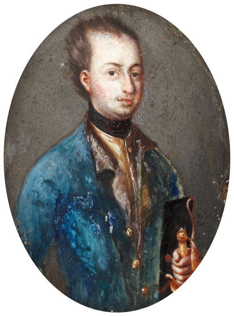 Detail of Portrait of the King Charles XII of Sweden by Johannes Heinrich Möller