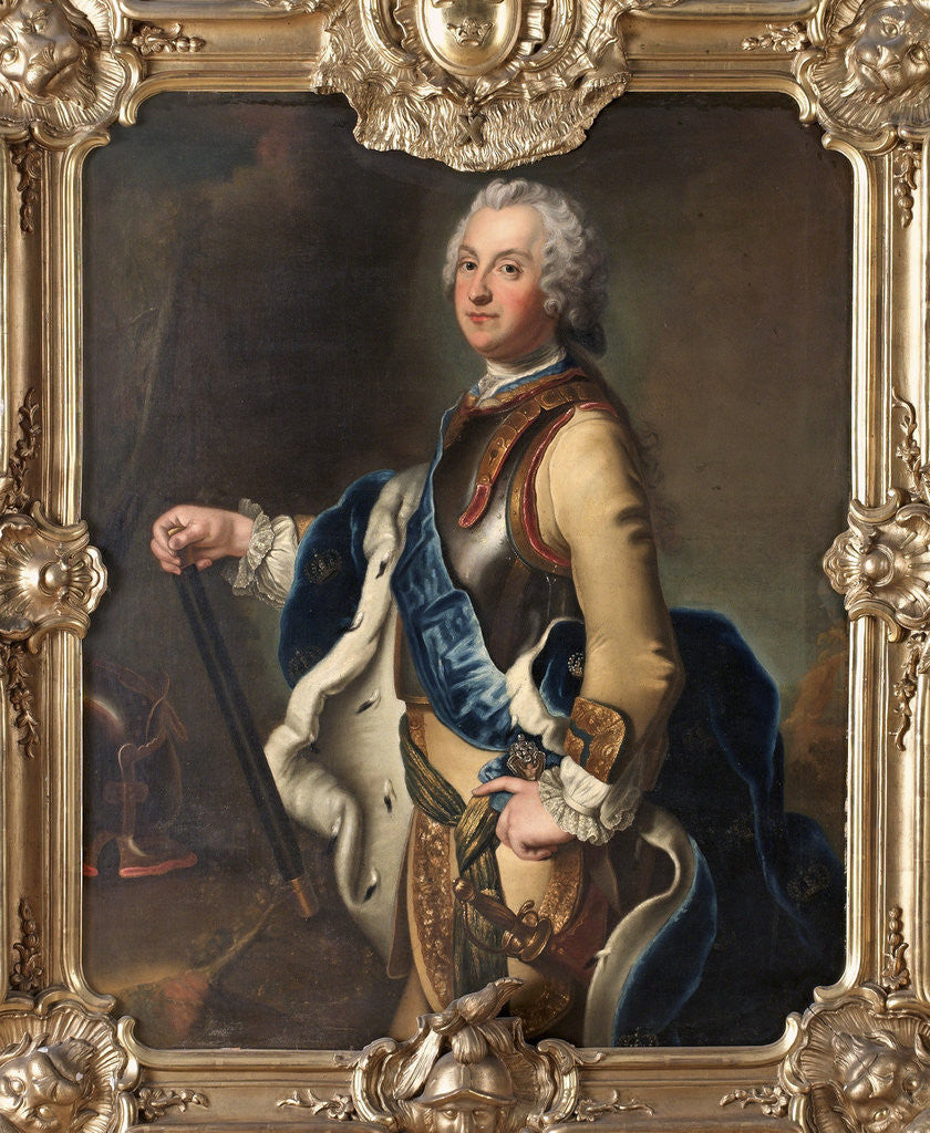 Detail of Portrait of Adolph Frederick (1710-1771), Crown Prince of Sweden by Antoine Pesne