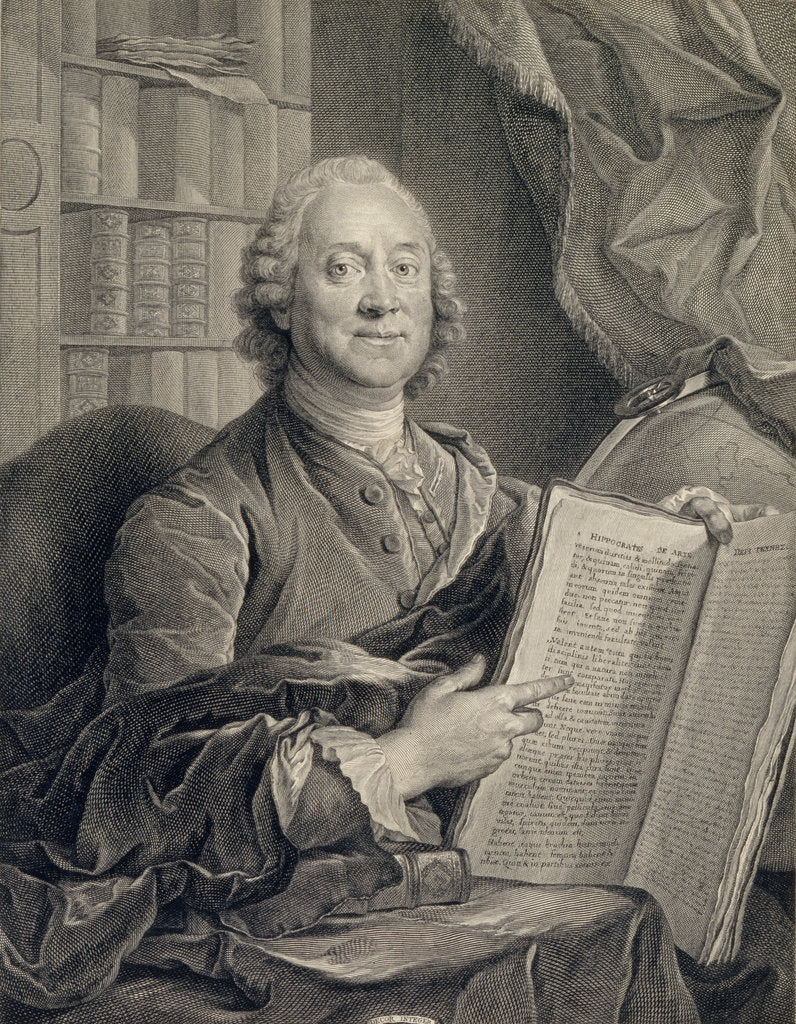 Detail of Portrait of James Mounsey (1709/10-1773), 1762 by Georg Freidrich Schmidt