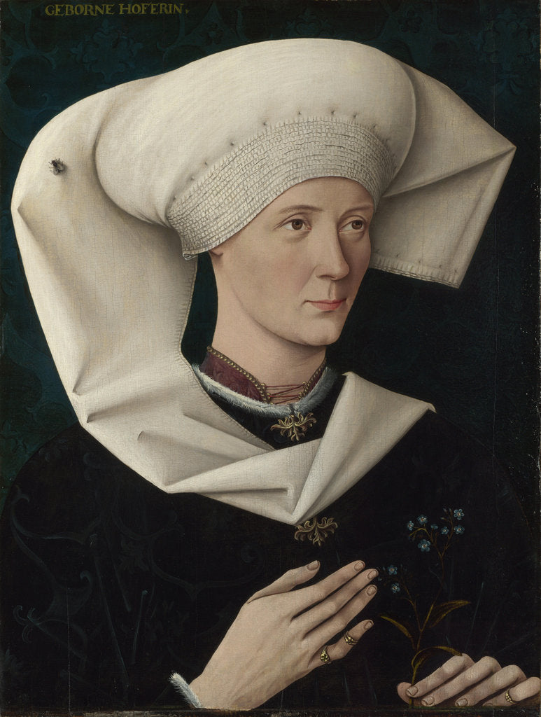 Detail of Portrait of a Woman of the Hofer Family, ca 1470 by Swabian master