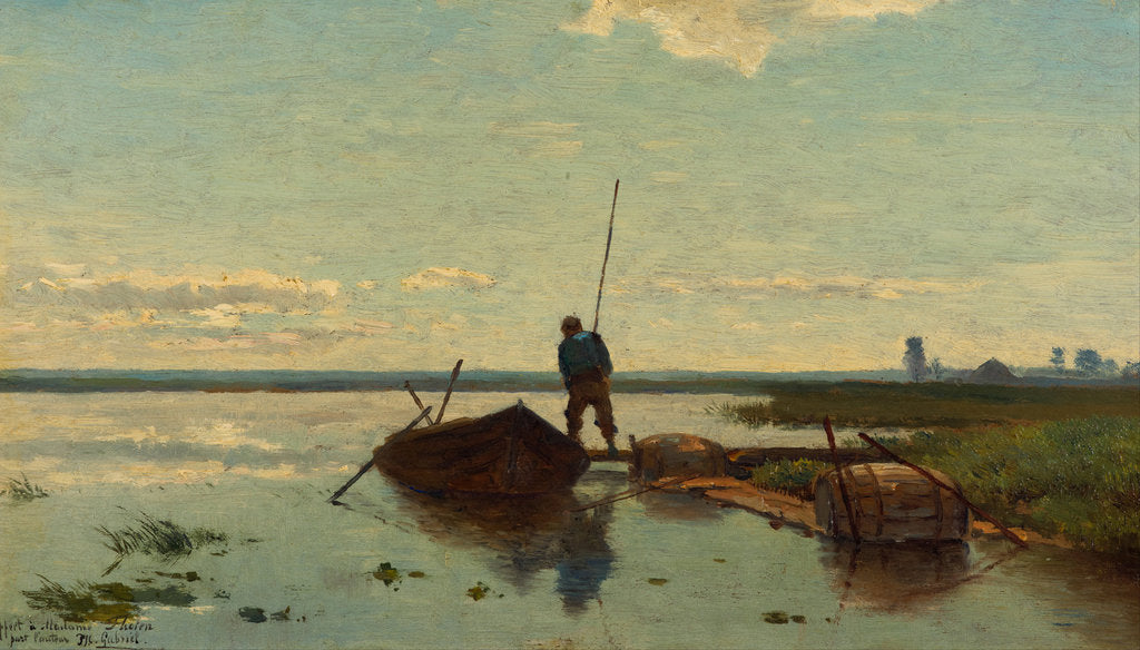 Detail of Polder landscape, 1880-1882 by Paul Joseph Constantin Gabriël