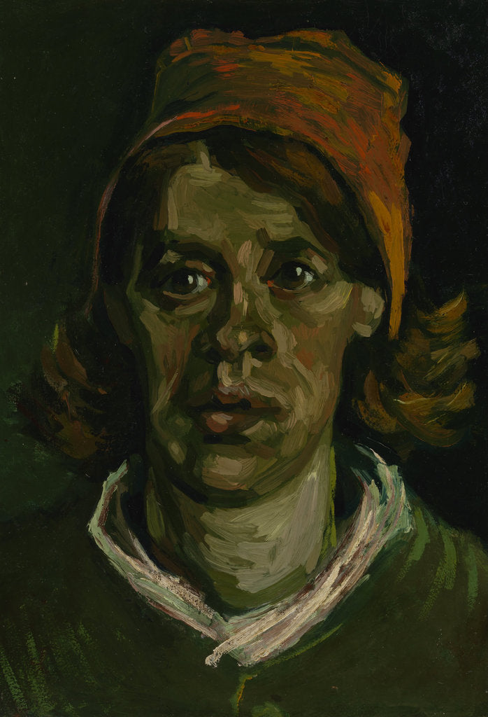 Detail of Head of a Peasant woman with red hood, 1885 by Vincent van Gogh