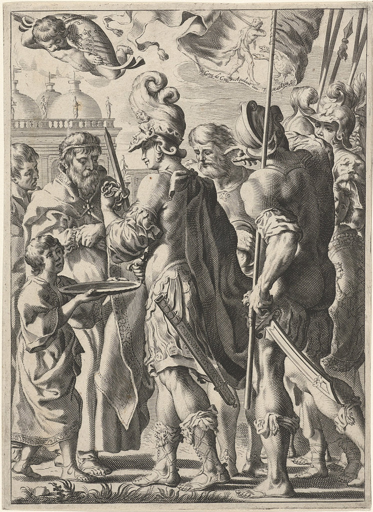 Detail of Alexander the Great Cutting the Gordian Knot, 17th century by Theodor Matham