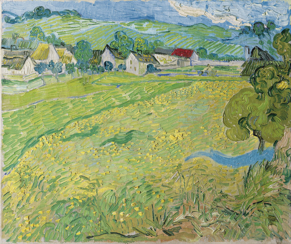 Detail of View of Vessenots in Auvers, 1890 by Vincent van Gogh