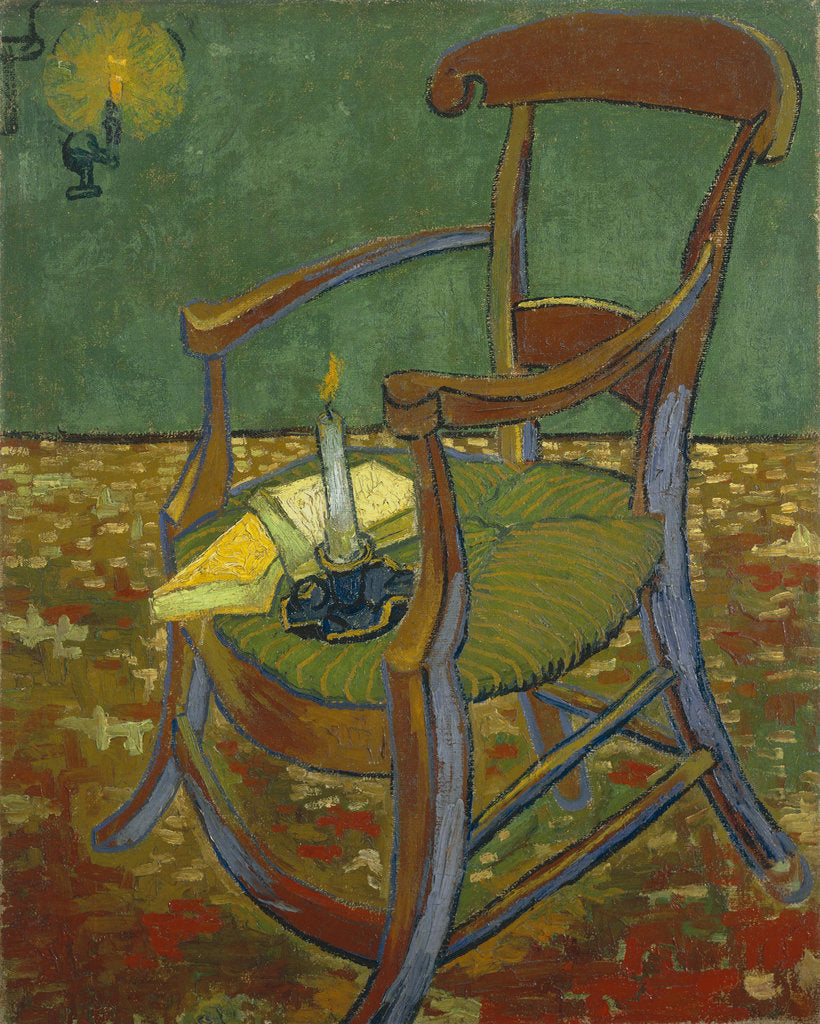 Detail of Gauguins chair, 1888 by Vincent van Gogh