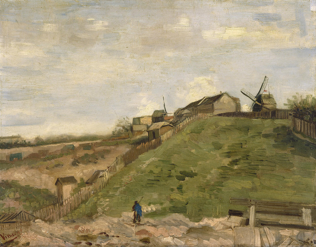 Detail of The hill of Montmartre with stone quarry, 1886 by Vincent van Gogh