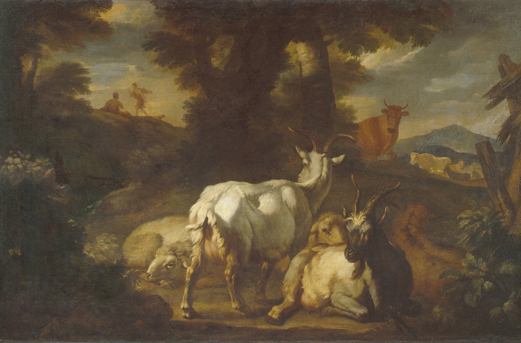 Detail of Landscape with Mercury and Battus by Pieter Mulier the Younger