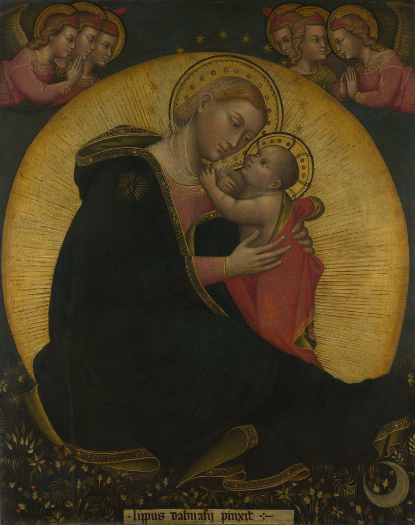 Detail of The Virgin of Humility (Madonna dell Umilitá), ca 1390 by Lippo di Dalmasio Scannabecchi