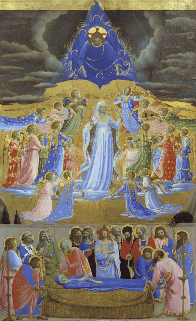 Detail of Death and Assumption of the Virgin, ca 1432 by Fra Giovanni da Fiesole Angelico