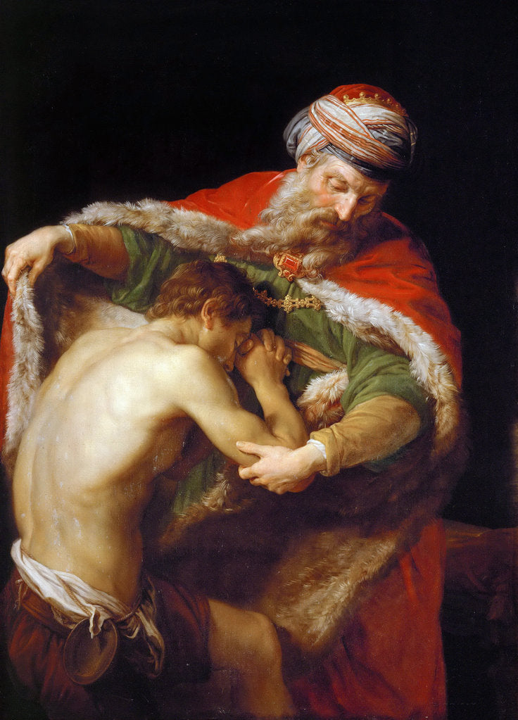 Detail of Return of the Prodigal Son, 1773 by Pompeo Girolamo Batoni