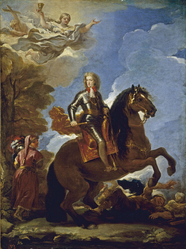 Detail of Equestrian Portrait of Charles II of Spain, before 1694 by Luca Giordano