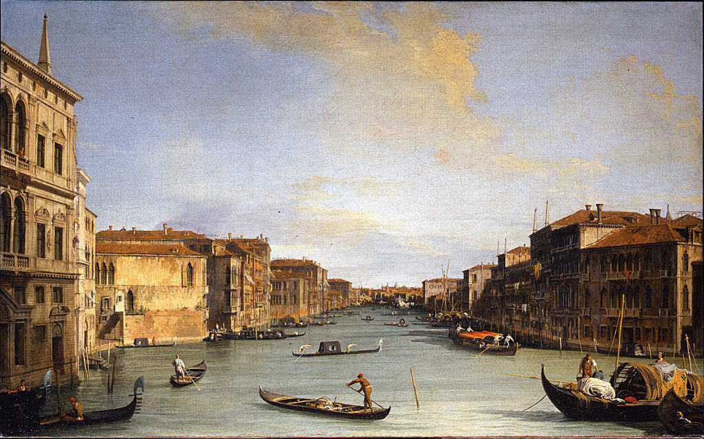 Detail of View of the Grand Canal, 1726-1728 by Canaletto