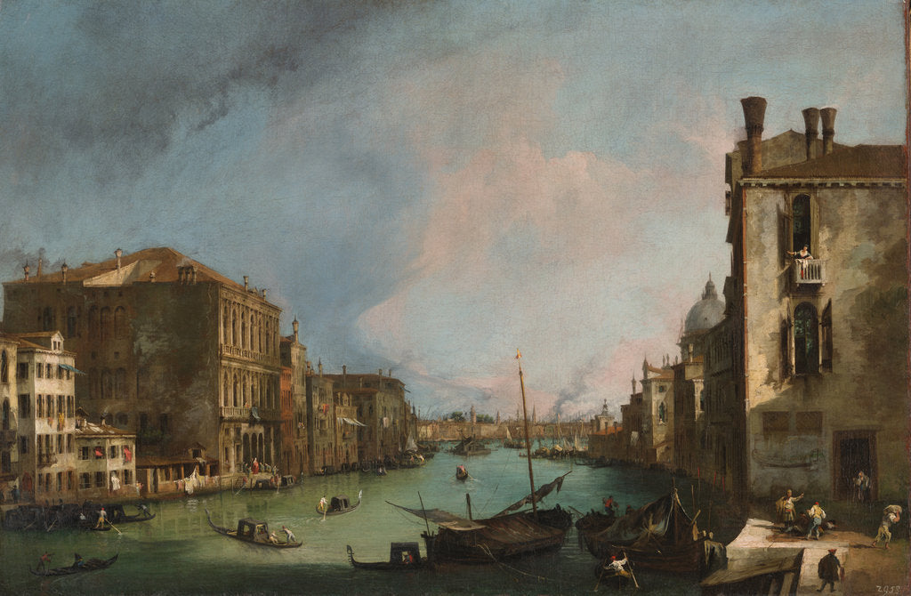 Detail of The Grand Canal in Venice, 1723 by Canaletto