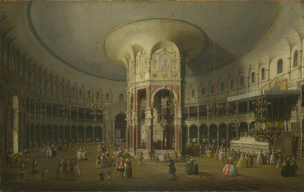 Detail of London: Interior of the Rotunda at Ranelagh, 1754 by Canaletto